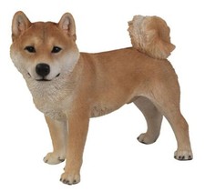 Standing Shiba Inu Dog Garden Resin Statue Garden Home Decor Indoor/Outdoor Use