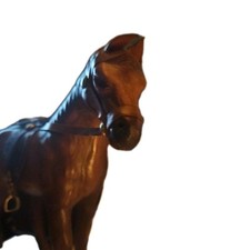Wooden Horse With Leather