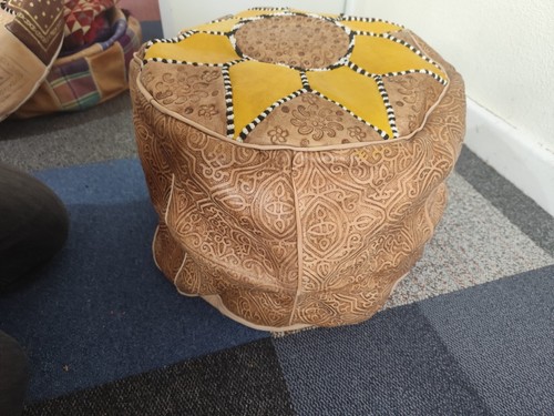 Handmade moroccan pouffe - moroccan, new
