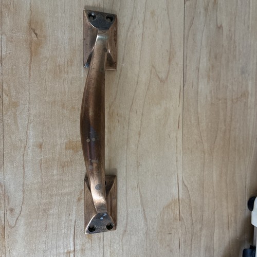 Old brass bronze door handle - old,