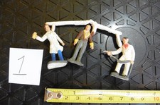 CORGI PAINTED GARAGE FIGURES 1/43 SCALE PETROL FILLER, MECHANIC & REPORTER