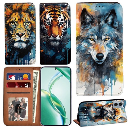 Leather stand phone cover case - stand,