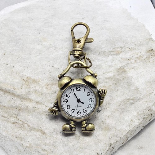 Vintage alarm clock keyring - vintage,