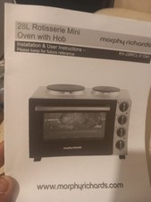  Morphy Richards 28L Mini Oven with Hob and Rotisserie 