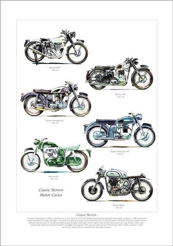 Classic norton motor cycles - motor,