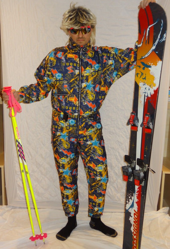 Retro ski suit hot sportswear - suit,