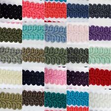 15mm Scroll Gimp Braid Upholstery Costume Trim Matt 25 Color 1 2 or 4 Metre 150D