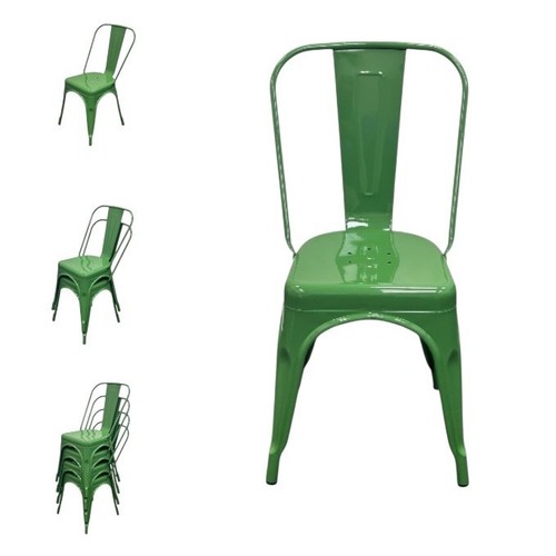 Green tolix chairs - tolix,