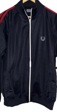 NOS VINTAGE FRED PERRY TRACKSUIT TOP JACKET COL BLUE & RED L SIZE GOOD CONDITION