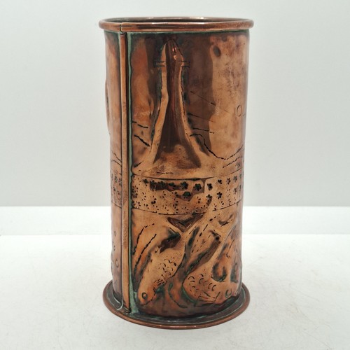 Newlyn copper vase arts and - newlyn,
