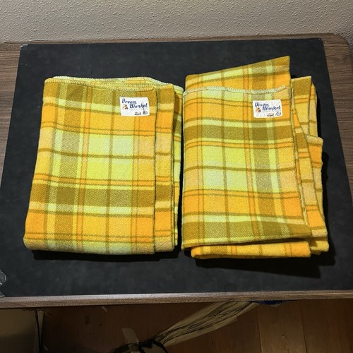 1970s wool blanket set 1960s - blanket,
