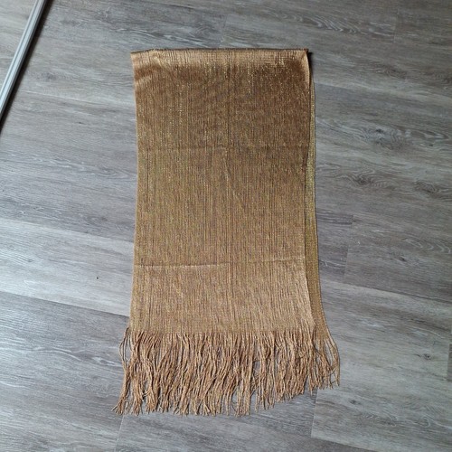 Gold sparkle ladies scarf - gold,