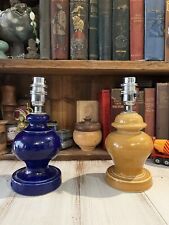 Vintage MCM Doulton Sheerlite Stoneware Table Lamps