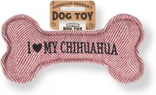 Squeaky Dog Toy Bone Shaped – Pre-Personalised with Dog Names & Breeds