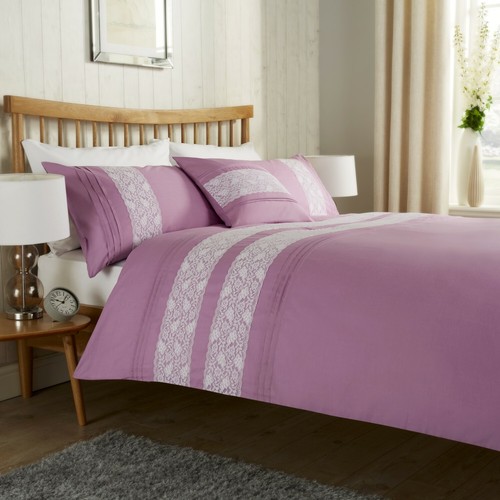 Lace pleated duvet cover - duvet,