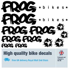 Frog bike decals labels with