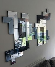 Stunning Glass Mirror Modular (Two Pieces can connect to different shapes)