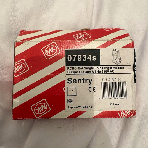Sentry rcbo 07934s type - rcbo, b