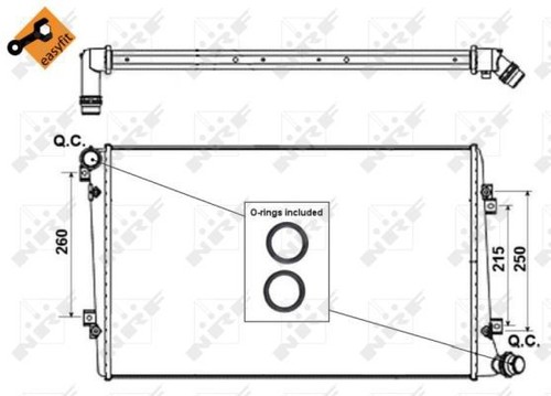 Nrf radiator for - nrf, volkswagen