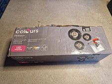 LED Spotlights 3-PACK B&Q Colours Hobson 370 Recessed Ceiling Black IP20