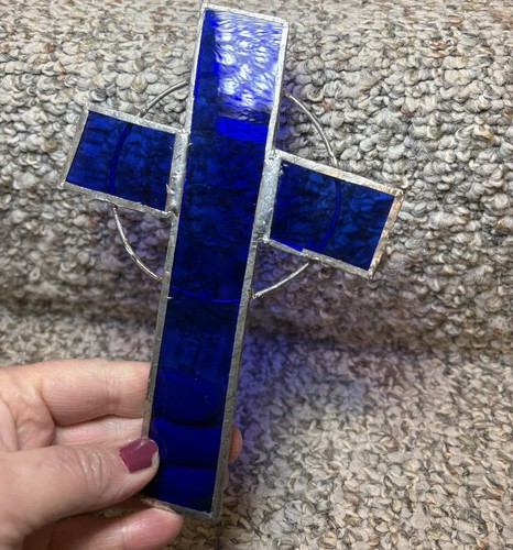Vtg stained glass handcrafted - vtg,