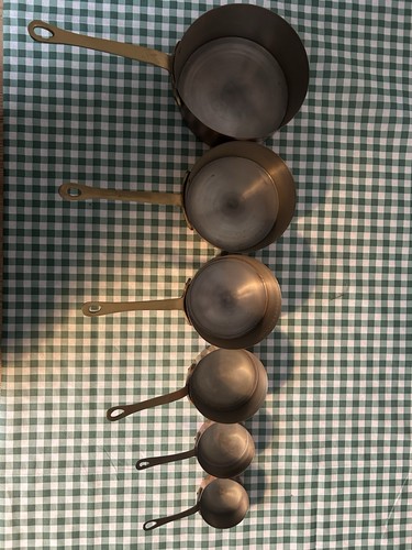 Vintage copper pan set - vintage,