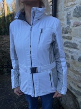 SCHOFFEL womens ski jacket size 10 - white and grey