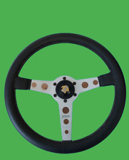 LAND ROVER DEFENDER 2001 CUSTOM LEATHER STEERING WHEEL MOMO ITALY PROTOTIPO 6-22