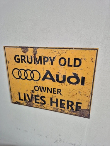 Grumpy old audi metal tin - old,