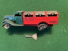 Vintage Minic Clockwork  Tri Ang  Tin Plate Dust Cart Lorry 