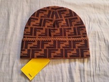 FENDI  Monogram Knit Beanie