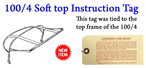 Soft top instruction tag