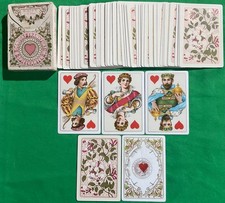 Old c1890 Antique Dondorf ** ROKOKO 158 WHIST ** Playing Cards ITALIAN STAMP