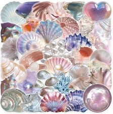 Seashell stickers - 10,