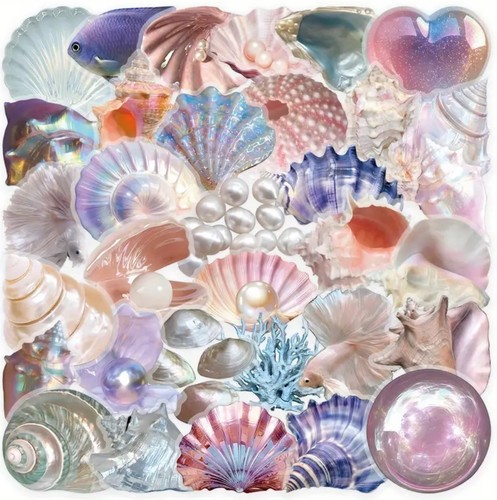 Seashell stickers - seashell, |