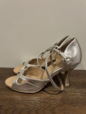 New Supadance Silver Women’s Latin Dance Shoes, UK Size 5, 2.5” Slim Heel
