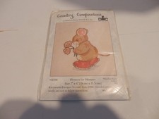 DMC COUNTRY COMPANIONS COUNTED CROSS STITCH KIT 'FLOWERS FOR MUMMY'NEW, UNUSED,