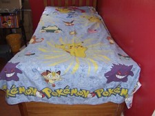 Vintage POKEMON 3 piece bed set - GENGAR DUVET COVER, FITTED SHEET & PILLOWCASE