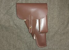 WW2 GERMAN P38 BROWN LEATHER HOLSTER - REPRODUCTION NEW MADE PISTOL CARRIER