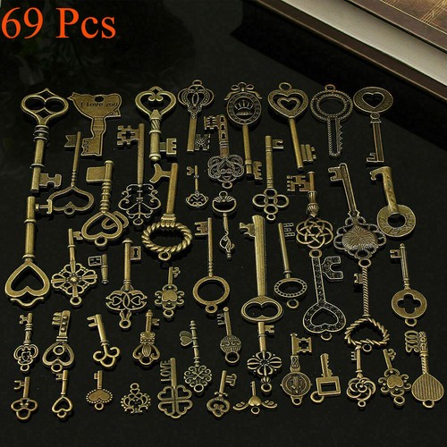 69pcs skeleton vintage old - 69pcs,