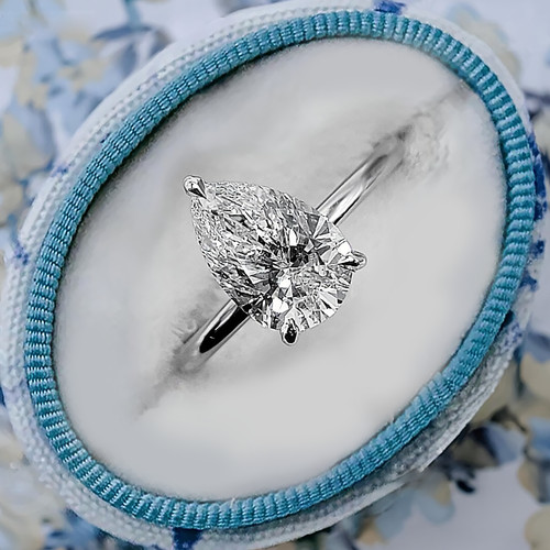 Diamond ring engagement - engagement, gold