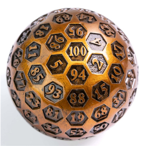 45mm Metal 100-Sided Die -