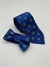 Craft Masonic Square And Compass Blue Tie Bow Set Masonic Lodge Gift Necktie Set