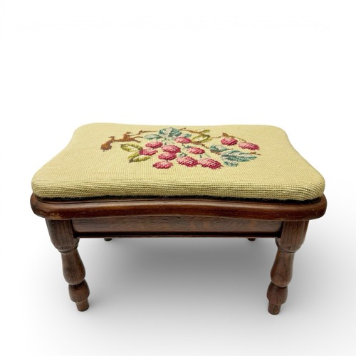 Vintage needlepoint raspberry - vintage,