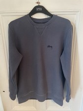Men’s Stussy Airforce Blue Jumper Pullover Size Medium Cotton