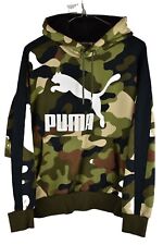 Puma Mens Cotton Camoflage Pattern Pullover Hoody Sweatshirt Size XS Camo