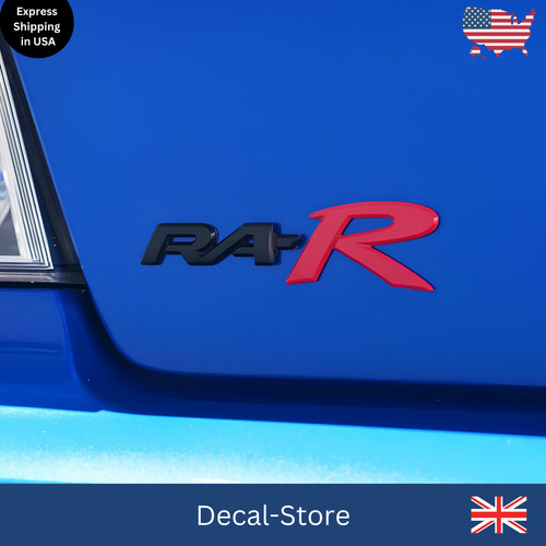 Rear badge emblem in - ra-r,