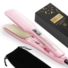 KIPOZI Hair Straighteners Professional 1.75" Wide Flat Iron Plate Salon Styling