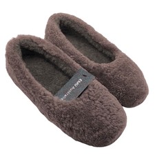 Emu Australia x Anthropologie Mira Slippers UK 4 Charcoal Teddy Sheepskin W12590