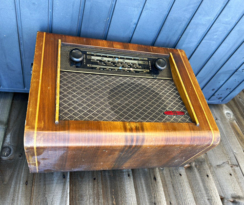 Pye vintage valve radio wooden - valve,